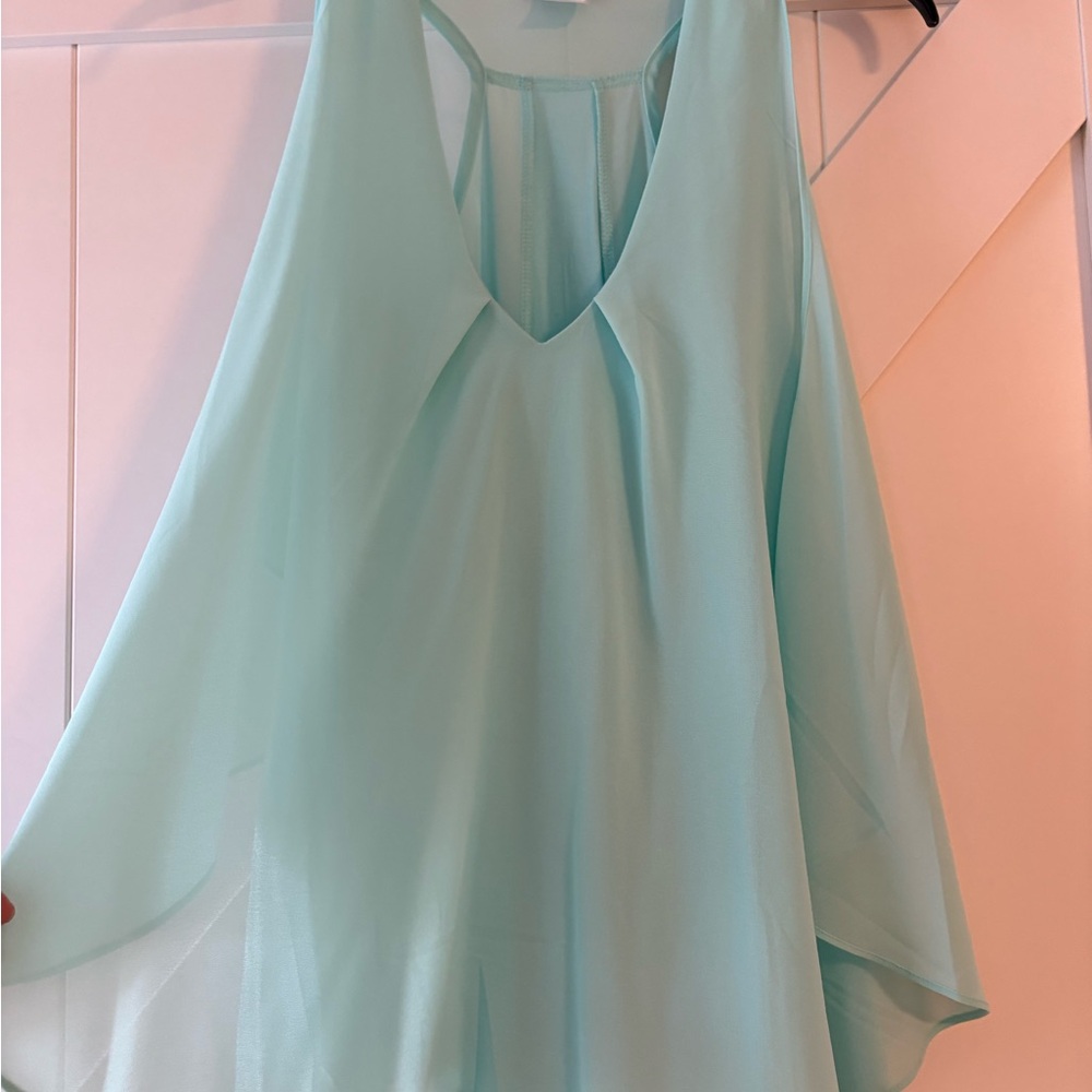Elegant Aqua Sleeveless Top